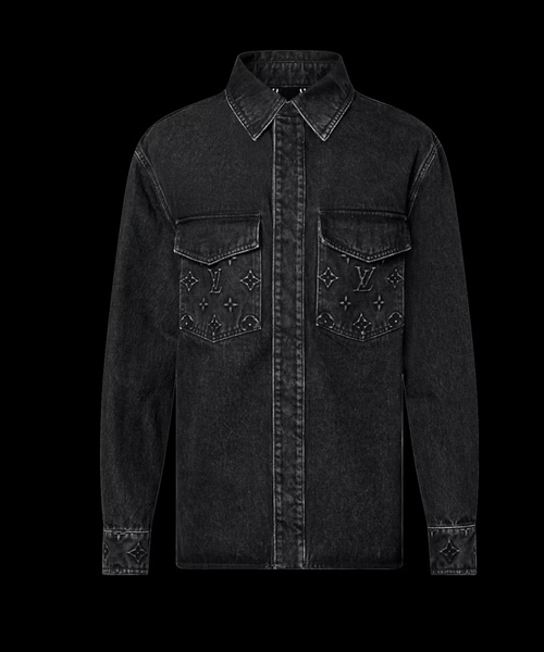 시그니처 패턴 다미에 데님 셔츠