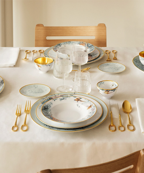 에르메스 카르네 데콰퇴르(Carnets d'Equateur) 식기 세트