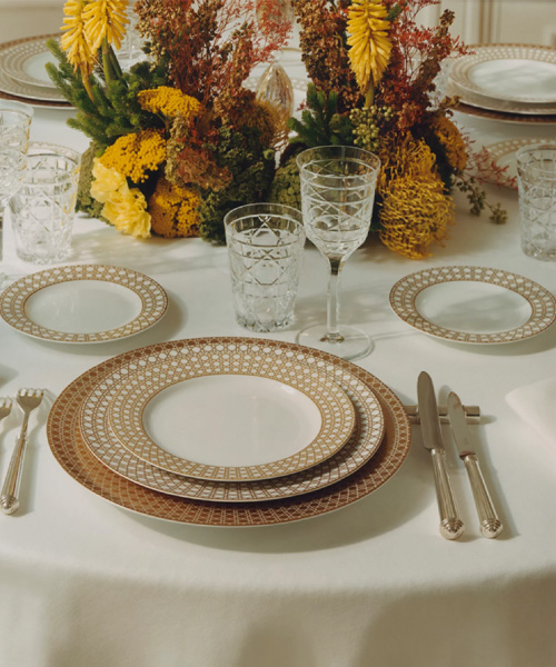 골드 톤 까나쥬 몽테인 식기 세트