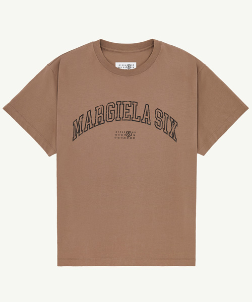 바시티 프린트 코튼 티셔츠