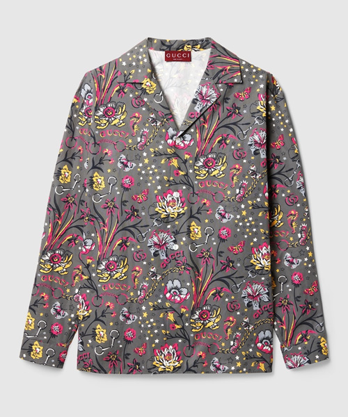플로랄 펑크 프린트 셔츠