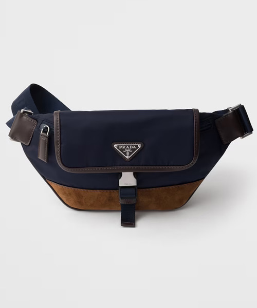 리나일론 레더 숄더 백