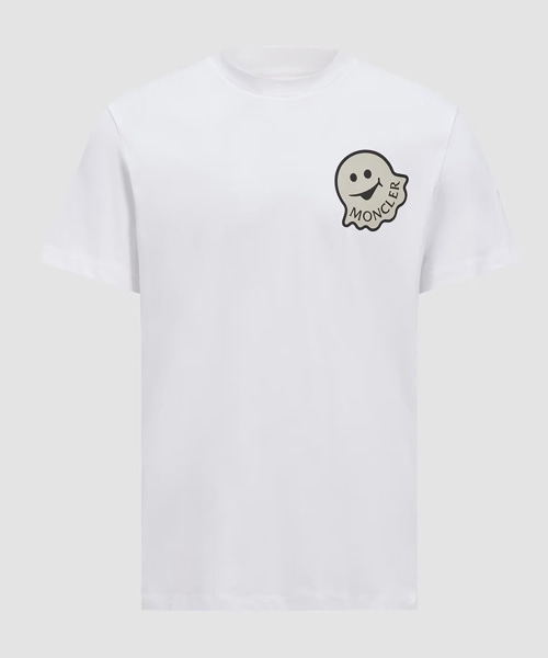 카툰 로고 코튼 티셔츠