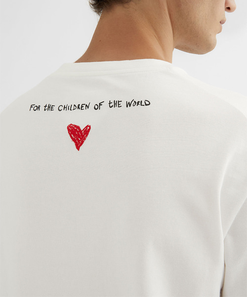 로고 프린트 코튼 티셔츠