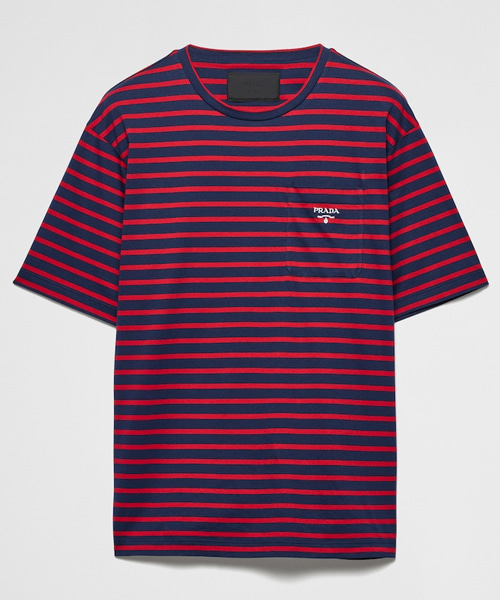 스트라이프 코튼 티셔츠