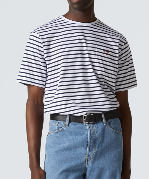 스트라이프 코튼 티셔츠