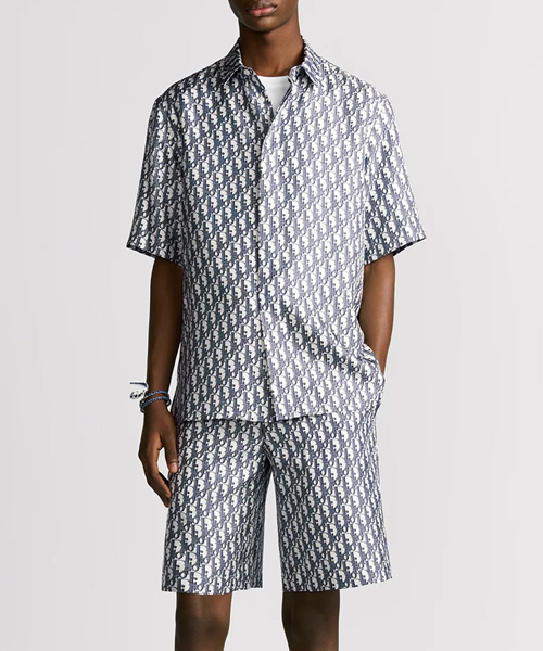 디올 오블리크 실크 트윌 트랙수트