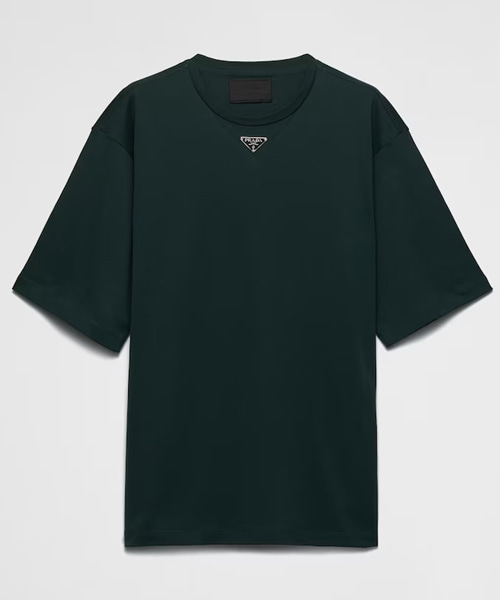 삼각로고 패치 코튼 티셔츠