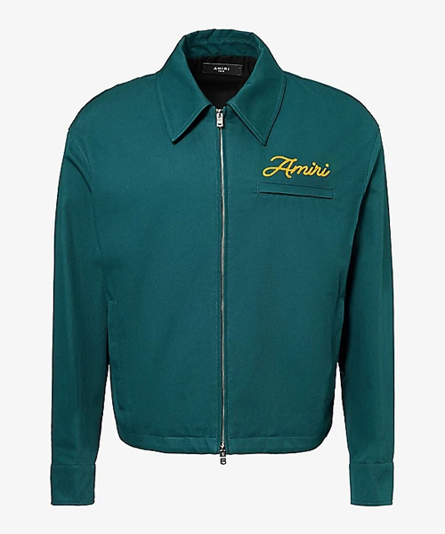 로고 자수 패치 집업 블루종