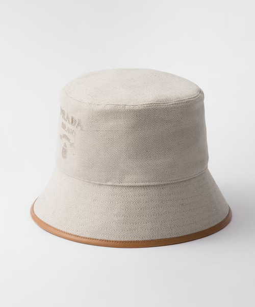 리넨 혼방 버킷 햇