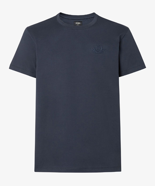 네이비 블루 코튼 티셔츠