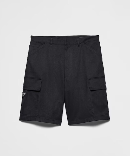 삼각로고 패치 코튼 버뮤다 쇼츠