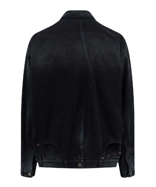 디컨스트럭티드 데님 터러커 자켓