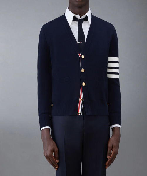 코튼 크레이프 브이넥 가디건