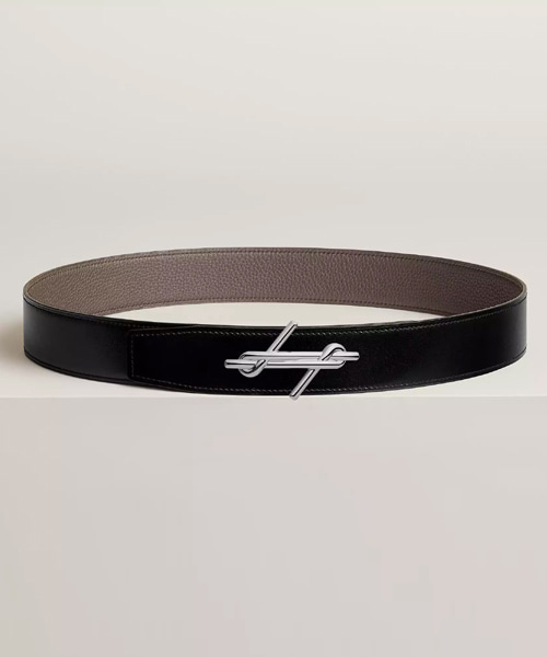 H NOUE 버클 & 리버시블 가죽 스트랩 벨트