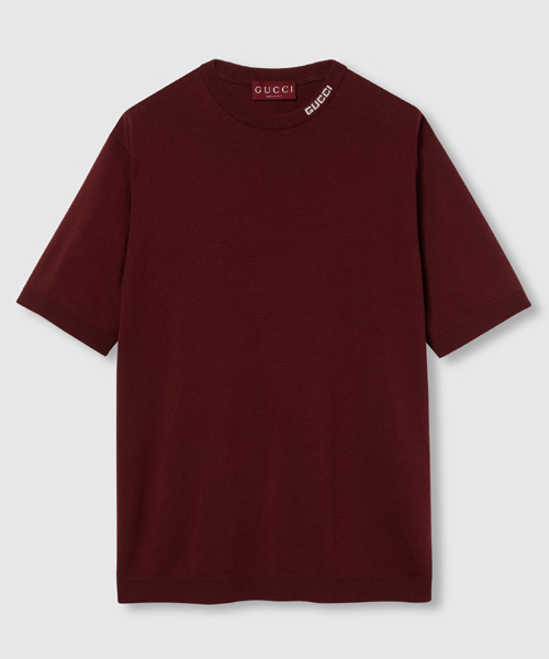 인타르시아 실크 코튼 티셔츠