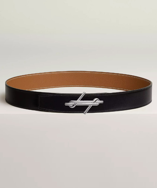 H NOUE 버클 & 리버시블 가죽 스트랩 벨트