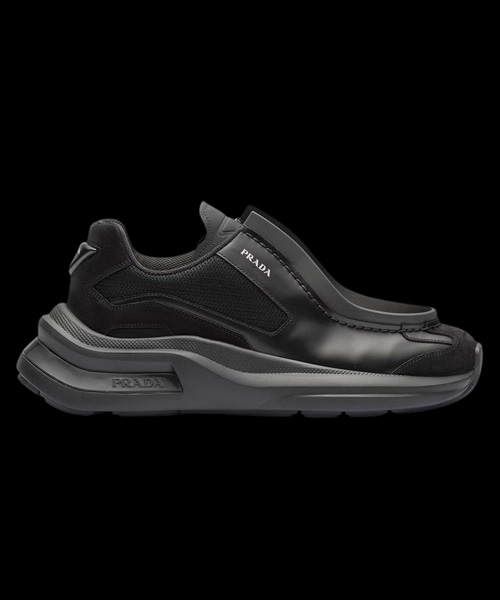 바이크 패브릭 스웨이드 엘리먼츠 브러쉬드 레더 스니커즈