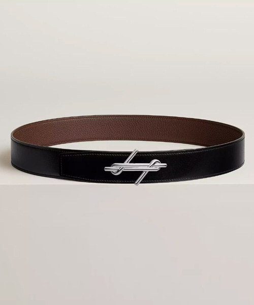 H NOUE 버클 & 리버시블 가죽 스트랩 벨트