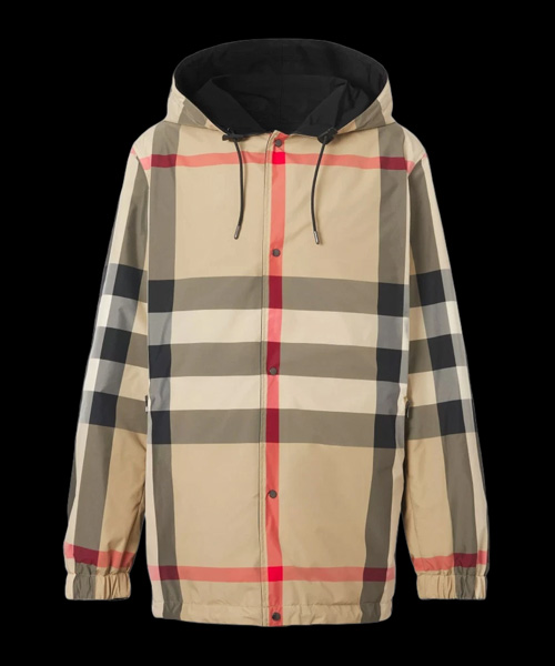 리버시블 체크 후드 자켓