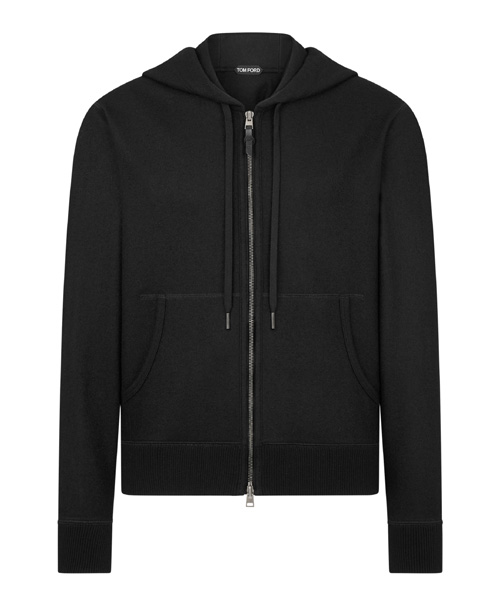 캐시미어 후드 집업