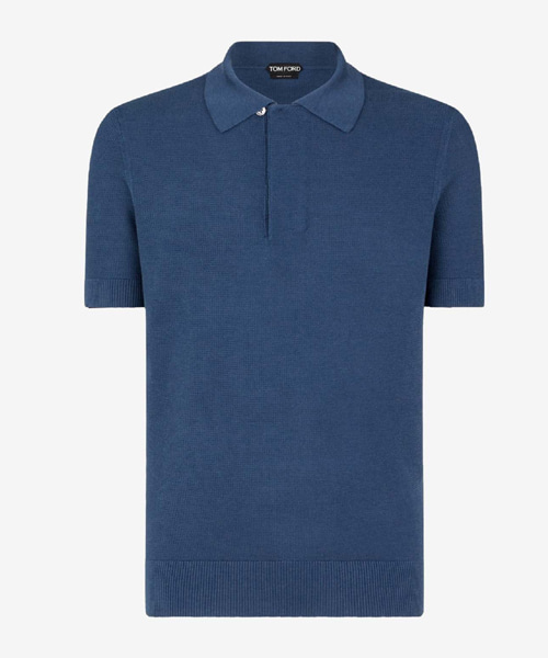 실크 숏 슬리브 폴로 셔츠