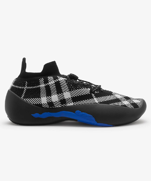 체크 니트 넵튠 스니커즈