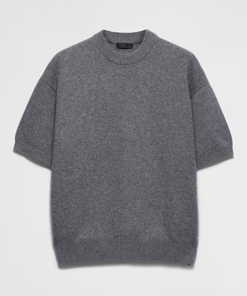 캐시미어 숏 슬리브 스웨터