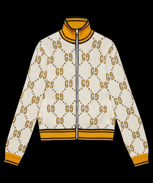 GG 코튼 집업 니트 자켓