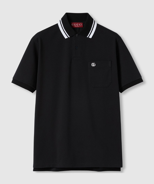 GG 자수 포켓 코튼 폴로 셔츠