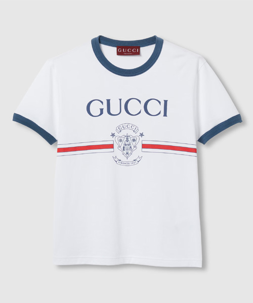 로고 프린트 코튼 저지 티셔츠