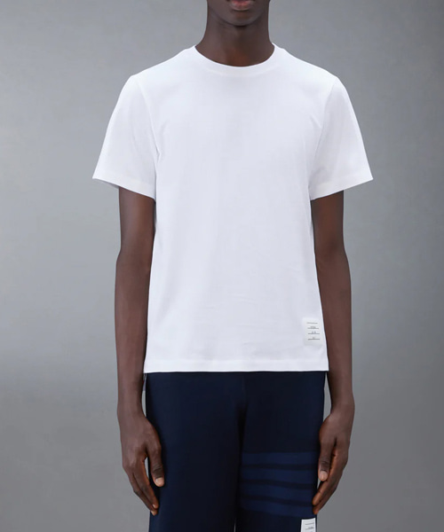 저지 릴렉스드 사이즈 슬릿 코튼 티셔츠