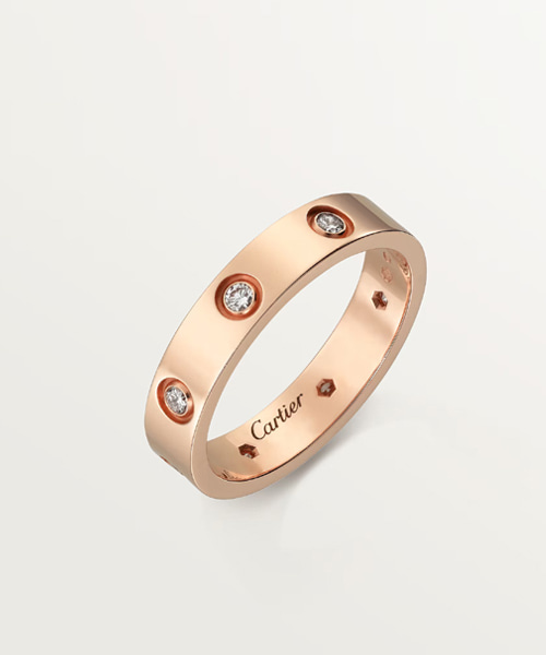 LOVE 링 스몰 모델 다이아몬드 8개