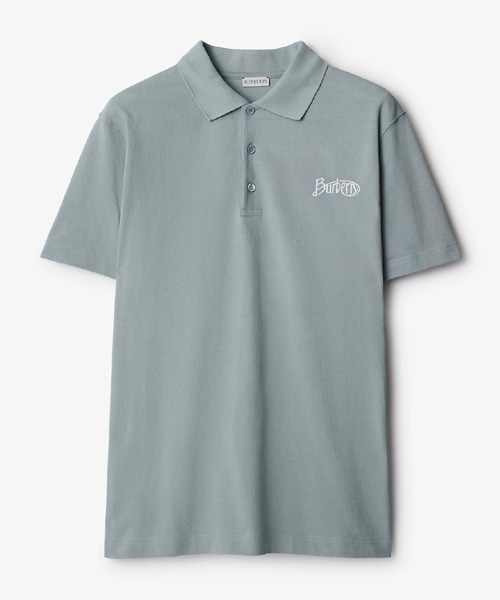 로고 자수 코튼 폴로셔츠