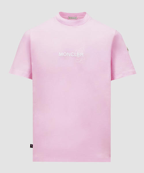 카툰 로고 코튼 티셔츠