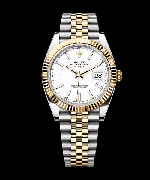 데이트저스트 41 옐로우 골드 콤비 실버