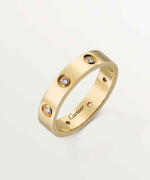 LOVE 웨딩 밴드 다이아몬드 8개