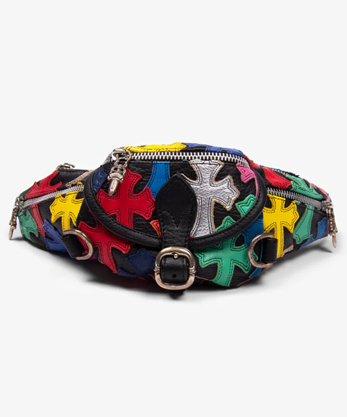 멀티컬러 스페셜 크로스 패치 벨트백