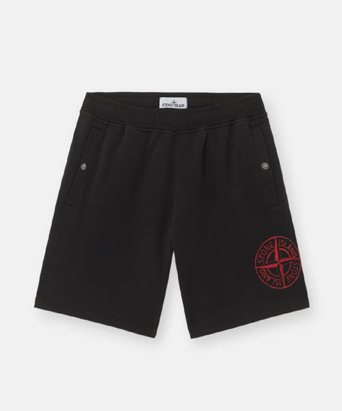 COMPASS 자수 루즈 핏 버뮤다 쇼츠