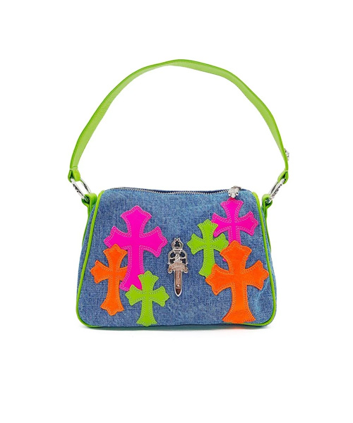 마이애미 아트 바젤 멀티 컬러 데님 크로스백