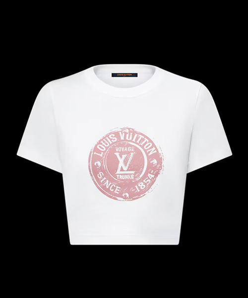 LV 스탬프 코튼 티셔츠