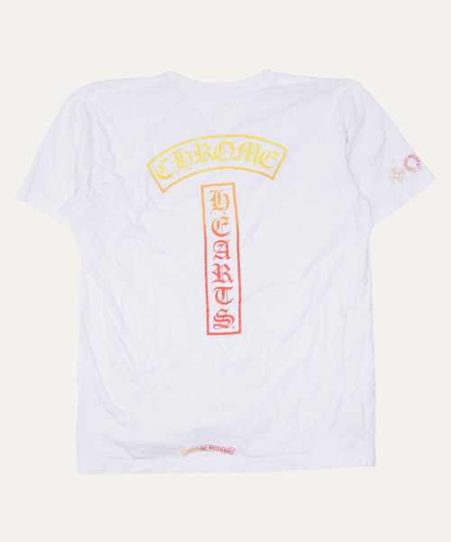 그라디언트 T BAR 스크립트 코튼 티셔츠