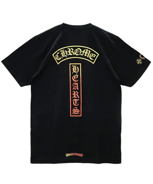 그라디언트 T BAR 스크립트 코튼 티셔츠