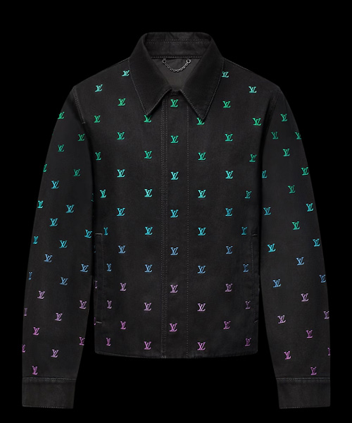 LV 브라존 그라디언트 엠브로이드 데님 코치 재킷