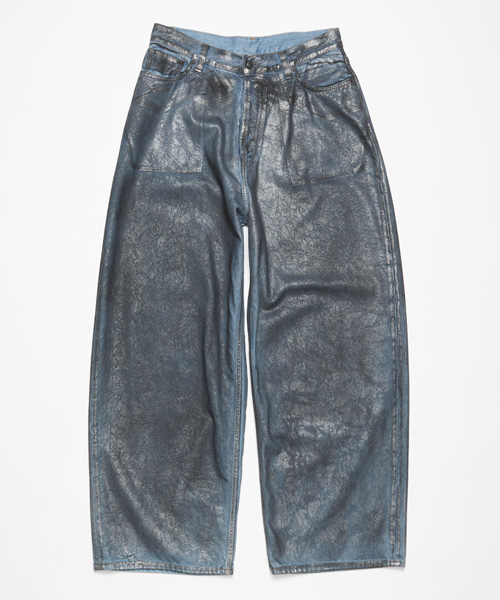 올오버 포일 코팅 슈퍼 배기핏 진