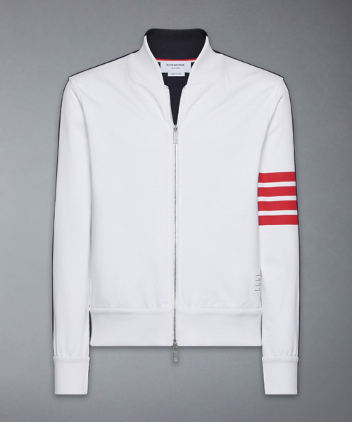 4-바 코튼 컬러 블록 봄버 재킷