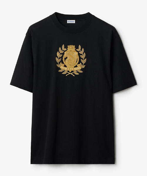 B 크레스트 코튼 티셔츠