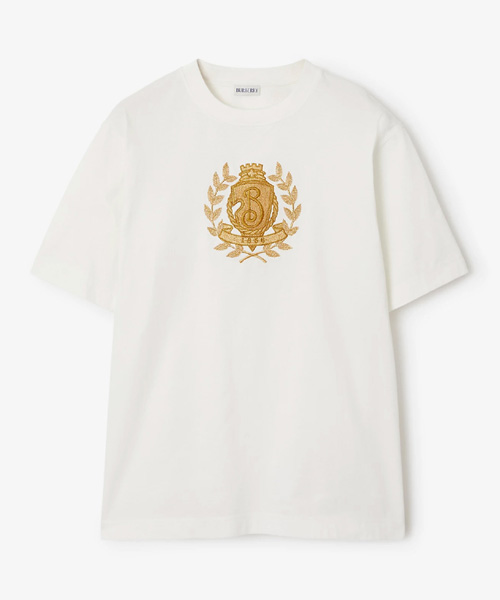 B 크레스트 코튼 티셔츠