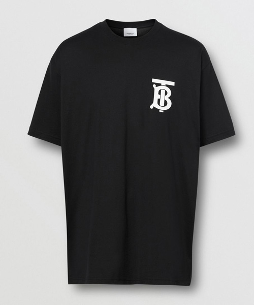 모노그램 모티프 코튼 티셔츠