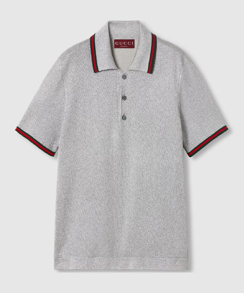 LAME 니트 폴로 셔츠